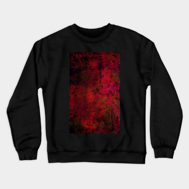 Scarlet Distress: A Red Grunge Texture Design Crewneck Sweatshirt by jen28